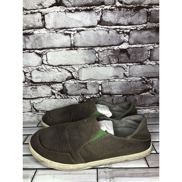 Olukai Nohea Mesh Green Textile Comfort Casual Loafers Shoes Men Sz 11M US/44EU - Picture 9 of 16
